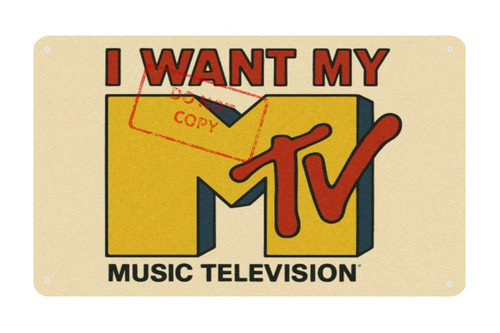 Insegna classica mtv logo anni - insegna,
