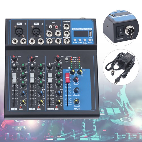 Mixer audio metallo - 4, canali